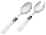 Rosanna Pearlized White Napoleon 2-Piece Salad Tong Set