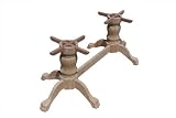 BBO L7 Heritage Solid Wood Pedestal Poker Table Leg Set - Unfinished