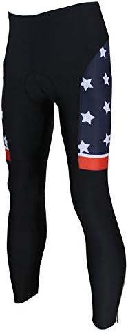 Guangzhouhuayan (American Flag)Paladin Men's Long Sleeve Special Cycling Pants Trousers (XL)
