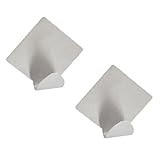 SODIAL(R)1ペア バスルーム ステンレス鋼 ロンバススタイル スティッキー ウォールフック