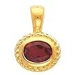 14K Yellow Gold Mozambique Garnet Pendant