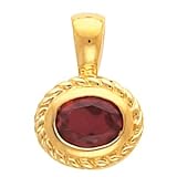 14K Yellow Gold Mozambique Garnet Pendant