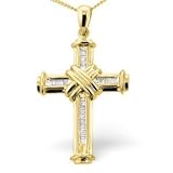 9ct Diamond Set Cross .