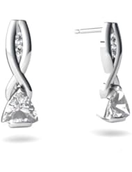 Genuine White Topaz 14kt White Gold Earrings