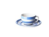 TG Green Cornish Blue Espresso Cups & Saucers, 9cl, Set of 4