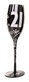 Boxer Gifts Champagne Flute, Age 21, Black
