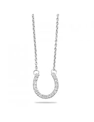 MMA Silver - 16 inch CZ Horseshoe Necklace