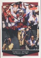 Terrell Owens, San Francisco 49ers, 1999 Upper Deck Victory Autographed Card