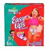 Pampers Easy Ups Girls 6T, 37+ lbs, Jumbo 19 ea