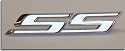 SS Grille Badge Overlay Decal | Grille and Trunk Badges - 2010 Camaro SS - (Color: Flat Black)