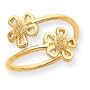 14k Flower Toe Ring - JewelryWeb