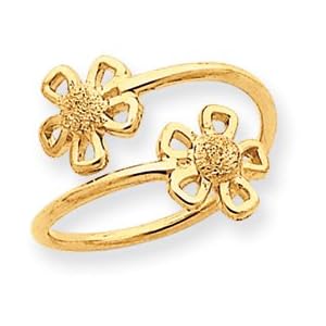 14k Flower Toe Ring by 