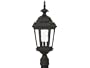 Kenroy Home 16316BL Estate 3-Light Post Lantern, Black