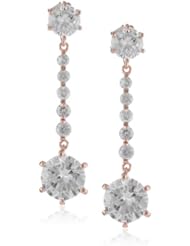 CZ by Kenneth Jay Lane "Basic Collection" 10 cttw Dangling Rounds Drop Earrings