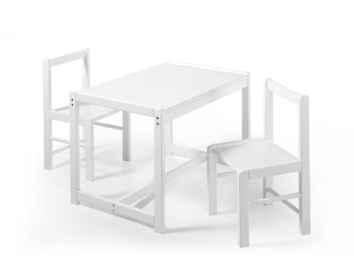 Schardt 019990002 Sitzgruppe Sammy, 2 St&uuml;hle 1 Tisch, wei&szlig; lackiert Preisvergleich