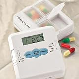Pill Medication Reminder WITH Vibrating and Sound Pill Box Timer with 4 Daily Alarms