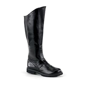 Knee Boot With Inner Zipper Gothic Costume Boots MENS SIZING Black