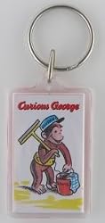 Curious George 'Window Washer' Lucite Key Chain