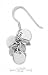 Sterling Silver 1 1/4 Inch Flat Disk Cluster Earrings