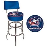 NHL Columbus Blue Jackets Padded Bar Stool with Back