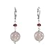 Chalcedony Ball Earrings with Garnet