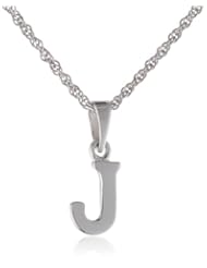 Sterling Silver Initial Pendant Necklace, 18"