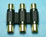 「229」中継延長用 3連RCAジャック 両側メス 黒-526298