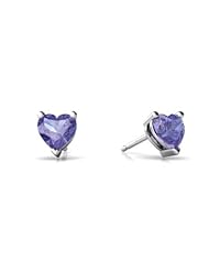 Genuine Tanzanite 14kt White Gold Stud Earrings