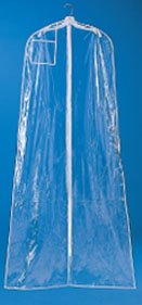 Buy clear garment bags - Mg Creations Clear Bell-shaped Vinyl Wedding Dress Gown Garment Bag - Extra Long (v7200c)
