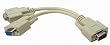 Cables Unlimited PCM-2250 VGA HDB15 1Male-To-2Female Splitter