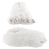 Fuzzy Polar Bear Paw Slippers for Men and Women