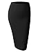 BIADANI Women Slim Fit Elastic Waist Bodycon Stretch Pencil Skirt