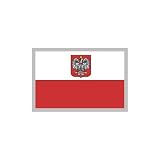Poland State Ensign Reflective Decal