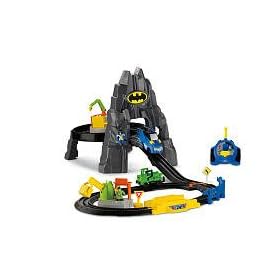  Fisher Price Geotrax DC Super Friends Batman Batcave Remote Control RC Set