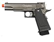 Caspian Arms WE Hi-Capa 5.1 GBB - Black w/Rubber Grips Airsoft Pistol