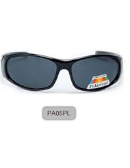 Mens Sports Designer Fashion Sunglasses - Golf Baseball etc - Black PA05PL - POLARIZED by SharpShades