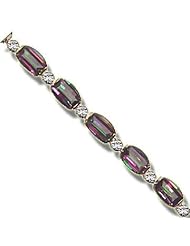 .03 ct 15-7X5 Barrel Cut Mystic Topaz Yellow Bracelet