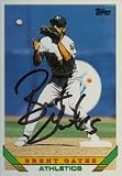 Brett Gates, Oakland Athletics Autographed Card