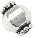Blue Moon Metal Spacer Beads - Silver Round W/Cuffs 9/Pkg