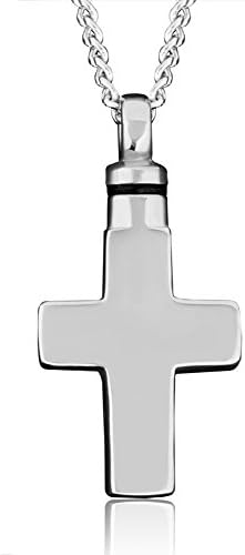 Urn Necklace Stainless Steel Cross Keepsake Memorial Necklace For Ashes Cremation Jewelry Pendants