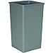 Rubbermaid Commercial Products Square Untouchable Trash Can, 50-Gallon, Gray, Large Durable Waste Container Bin for Indoor/Outdoor Spaces