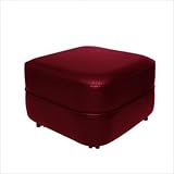 Square Non-Storage Ottoman Material: Vinyl - Ivory