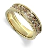14 KT Yellow Gold Comfort Fit 7mm Wide 14K Wedding / Engagement Band Ring Size 6, 7, 8, 9, 10, 11, 12, 13