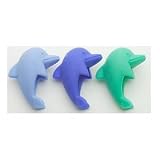 Japanese Pencil-top Erasers 3 Pc - Dolphin