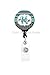 Retractable Badge Reel - Chevron Trellis Blue - Personalized Name - Badge Holder