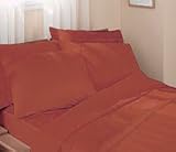 JS Sanders 1500 Thread Count Sheet Set, Queen Size, Burnt Sienna  for Sale