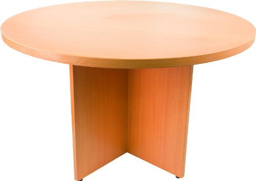  48 Round Contemporary Conference Table with Light Cherry Finish