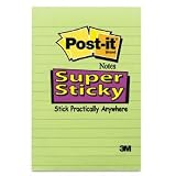 Post-it Super Sticky Lined Notes--Assorted, 4 x 6 Inches, 90-Sheet Pad (3 Pack)