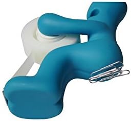 CLL Butt Station Tape Dispenser, Pen & Memo Holder, Paper Clip Storage Blue