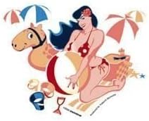Bawidamann - Beach Babe - Sticker / Decal by Bawidamann